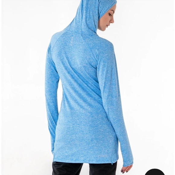 Halo Blue Long Sleeve Tunic Top size medium - Picture 3 of 9